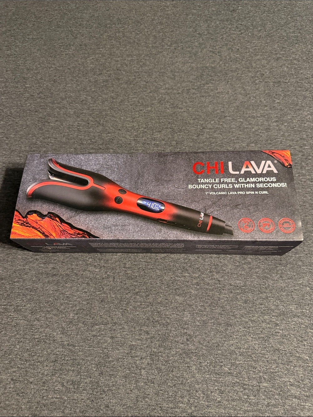 CHI Lava Auto-Curling Iron in Red and Black